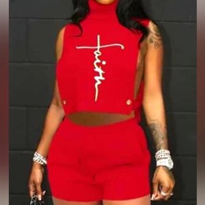 2 PC Top & Short Faith Suit